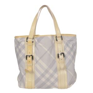 ♥️Burberry Medium Drydun Cream and Gray Checkered Tote Bag♥️